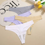 5Pcs/Set Seamless Ultra-thin panties Maillard Panties Women Ice Silk Underwear Sexy Panty Low Waist G-string Female Solid Panty