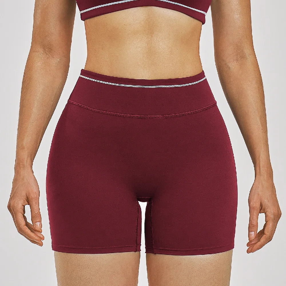 Women High Waist Yoga Shorts Cycling Sports Shorts Gym Workout Shorts Push Up Fitness Sports Shorts Female Cycling Short Tights