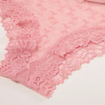 4PCS Lace Bikini Briefs Panties Women's Transparent Lingerie Sexy Female Underpants Floral Lace Perspective Waist Band Briefs