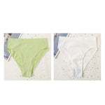 2Pcs/Set Seamless Panties High Waist Briefs Women High Leg Cut Panties Female Underpants Sexy Lingerie Solid Color Underwear S-L