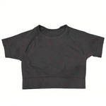 Gym Top for Women Short Sleeve Yoga Crop Top Ribbed Sports T Shirts Clothes Fitness Seamless Workout Tee Sports Tops Activewear