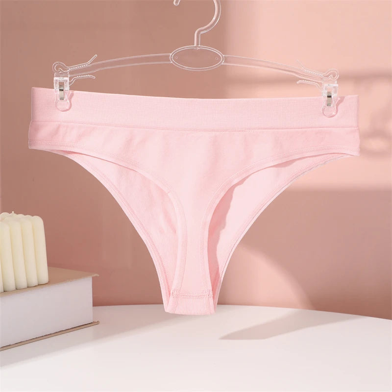 3PCS Seamless Women's Lingerie Female Thongs Sexy Underwear Low-Rise Underpant Women's Panties Intimates Bikini Briefs S-XL