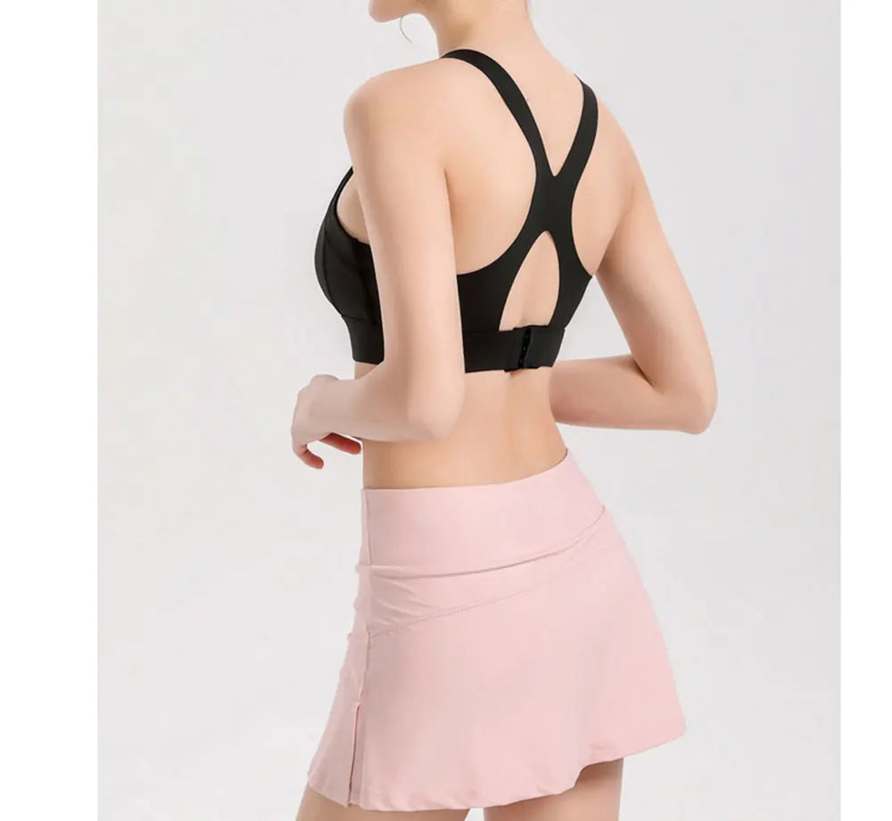 Summer Slim Yoga Shorts New Short Skirts Ultra Short Mini Skirts Gym Exercise Running Fitness Tennis Anti-Light Sports Skirts