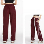 Women's sports and fitness pants, summer new style with pocket sports breathable quick drying casual loose sports pants