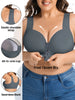 Women's Bra Plus Size Wireless Front Closure Seamless U-Back Fixed Cup Breathable Lingerie