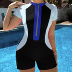 2023 New One Piece Swimsuit Women Floral Long Sleeve Swimwear Zipper Surfing Monokini Push Up Body Suit Beachwear Bathing Suit