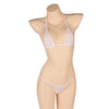 DEKAWomen Solid Transparent Micro Bikini Set Bandage Thong Underwear G-String Bra Mini Swimsuit Brazilian Swimwear Sleepwear