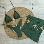 Sexy starfish 3 Pieces Bikinis 2025 Swimsuit For Women Black Swimwear Brazilian Bikini Set Biquini Female Swimuits Beachwear