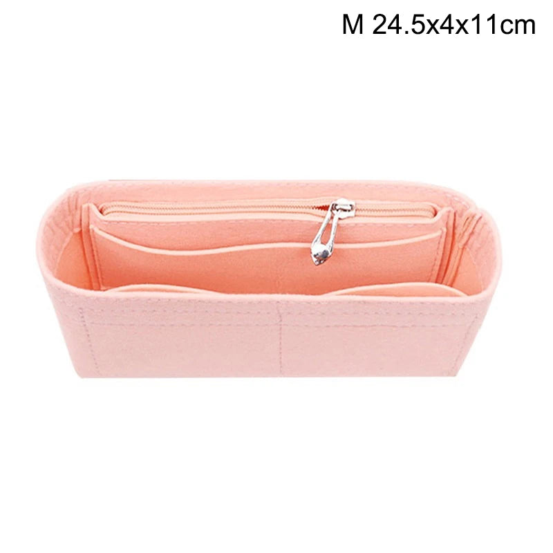 1PC Felt Insert Bag Organizer, Makeup Organizers, Liner Perfect for Brand Women's Handbags For And Cosmetic Bags〔Nest〕