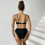 2024 Sexy Black One Piece Swimsuit Cut Out Bandage Trikini Swim Bathing Suit Monokini Push Up Brazilian Swimwear Women Bodysuit