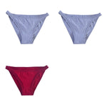 3Pcs/Set Women's Cotton Low-Rise Briefs with Mesh Side Panels Brazilian Panties Sexy Lingerie Comfy Breathable Underwear M-XL