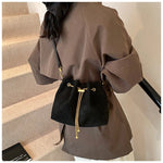 2026 Soft Commuting Crossbody Bags Faux Suede Sewing Hot Sale Bags for WomenThread Solid Color String Women's Handbags