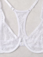 3-Piece Plus Size Lingerie With Lace Front Buttons For Women BrassiereAdjustable Underwear Comfort And Breathability Bra