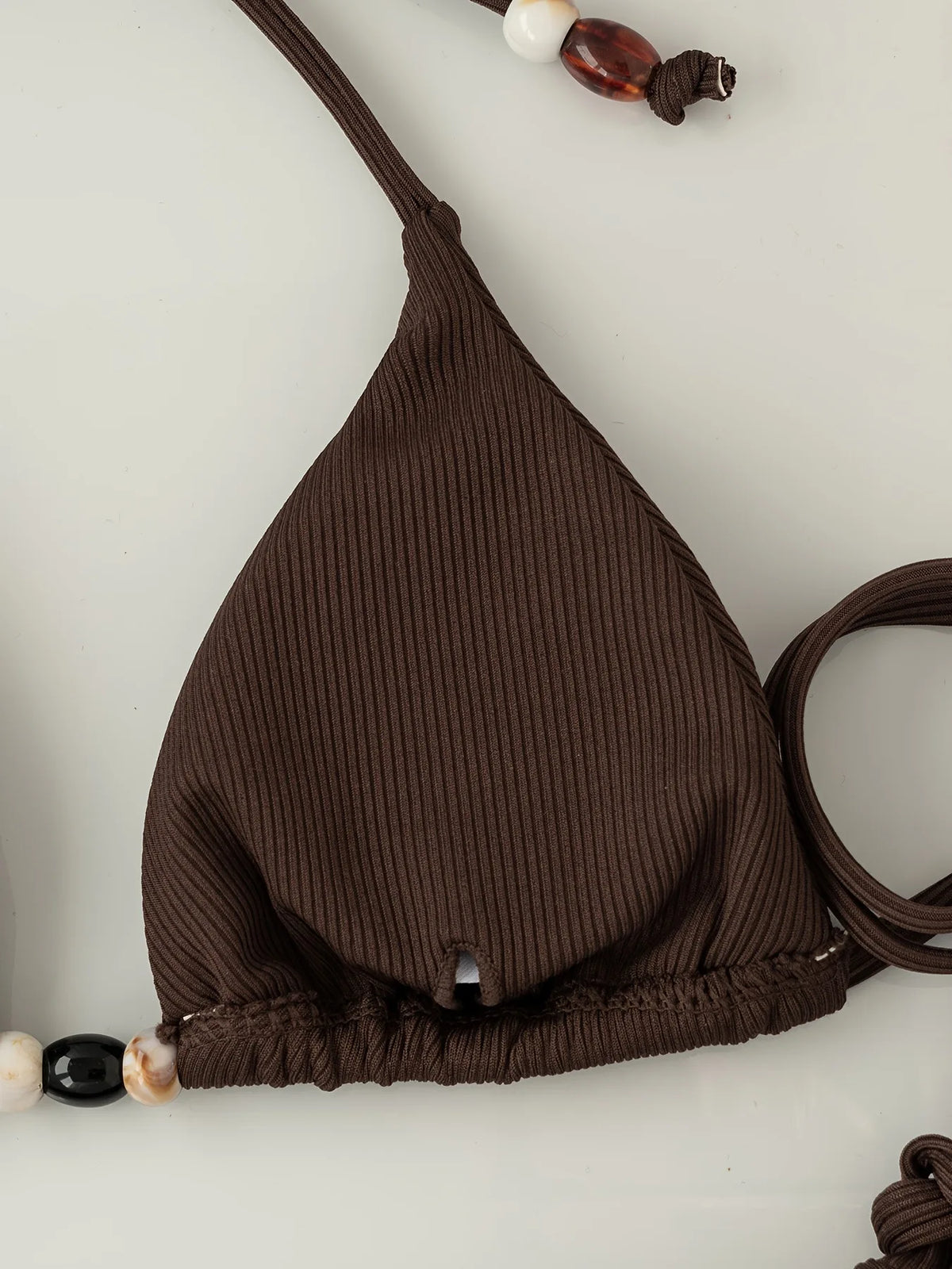ZTVitality Sexy Solid Ribbed Triangle Back Strapless Bikini Set 2026 Biquini Women's Low Waist Swimsuit Fashion Beachwear Summer
