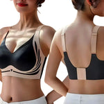 2Pcs/Set Non-wire Push-Up Bras Women's Anti-sagging Lift-up Bra Side Support Adjustable Straps No Show Plus Size Underwear M-4XL