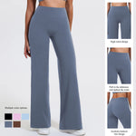 Hearuisavy Summer Straight-Leg Sports Pants Women Gym Clothing Fitness Tights Naked Feeling Compression Wide Leg Yoga Leggings