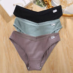 3Pcs/set Cotton Panties Women M-4XL Low Waist Underwear Plus Size Briefs Ladies Comfortable Underpants Female Panties Lingerie