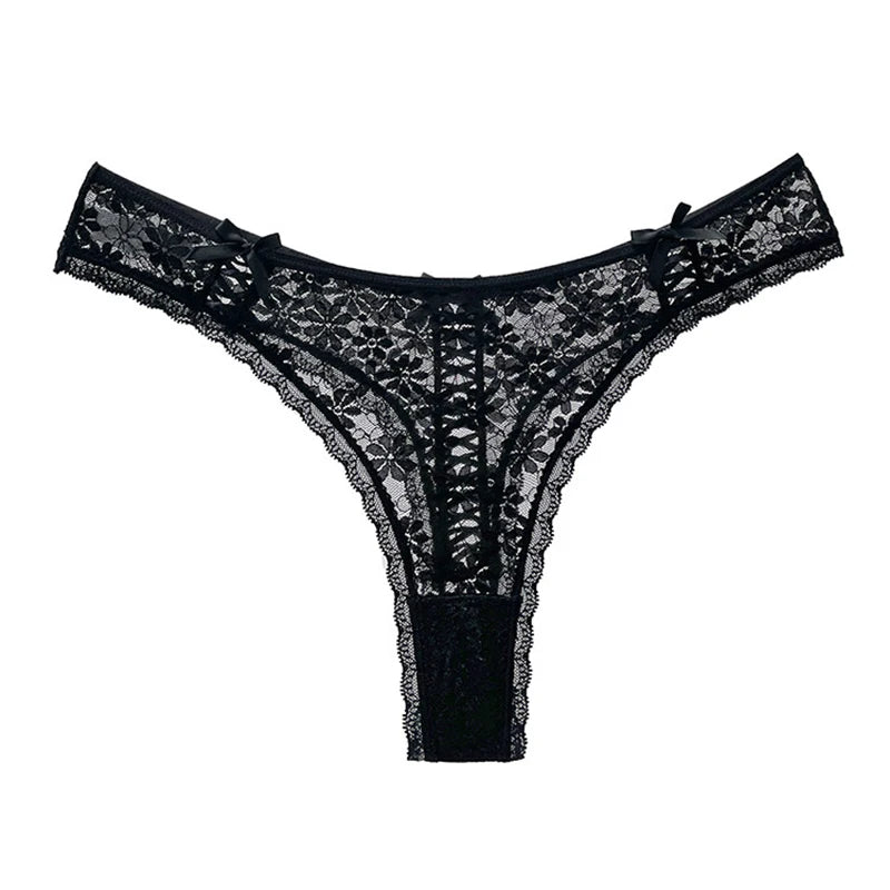 Lace G String Thin Sexy Girls Panties Seamless Women Briefs Thong Hollow Out Underwear Transparent Female Low Waist Lingerie