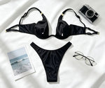 Push Up Bikini Micro Bikinis Set 2026 Womens Swimsuit Sexy Female Thong Swimwear Bathing Suit Solid Thong Biquini Swimming Suits