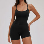Yoga Short Sets Women Shockproof Slim Back Cross Sports Vest High Waist Leggings Fitness Suit Outdoor Gym Running Set Tracksuit