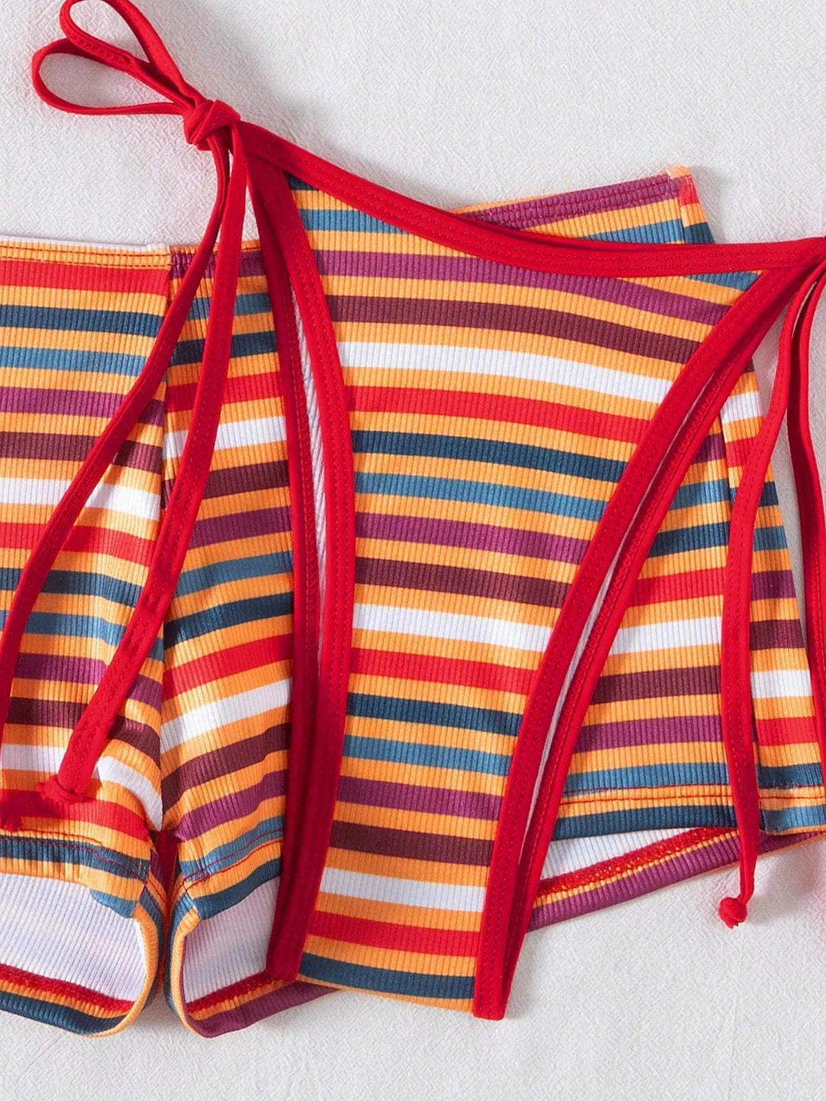 DEKA New Rainbow Striped Bikini Set Women Triangle Swimsuit Micro Swimwear Print Bathing Suit Brazilian Biquini Beach Wear
