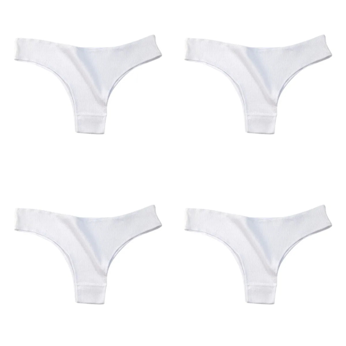 4Pcs/Set Cotton Panties Women Breathable Briefs Soild Underwear Female Underpants Low Waist Brazilian Panty Sexy Lingerie M-XL