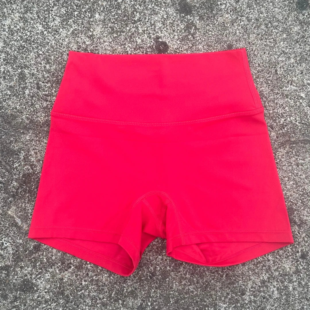 Solid Color High Waist Yoga Short Leg Women Fitness Sport ShortBike Soft Squatting Proof Comprehensive Training Jog Athletic