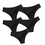 5PCS/Set Panties Women Seamless Underwear Low Rise Female Underpants Glossy Solid Color Briefs Comfort Invisible Underwear
