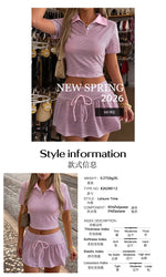 Summer sports casual suit short sleeve T-shirt short skirt suit