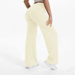 NCLAGEN Naked Feel Straight-leg Pants Gym Clothes Woman Sportswear Fitness Workout Leggings Yoga Softmotion Wide-leg Trousers