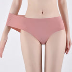 2Pcs/Set Ice Silk High Waist Briefs Panties Women Stretch Underwear Seamless Panties Female Underpants Sexy Lingerie XS-XL