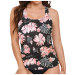 Women Tankini Swimwear Tops Full Coverage Swimsuit Floral Leopard Print Swim Vest Bathing Suit Swimming Suit Summer Beach Wear