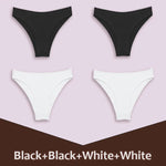 4Pcs Women's Cotton Briefs Seamless Women Sexy Panties Intimates Solid Color Breathable Underwear Female Low Waist Soft Lingerie