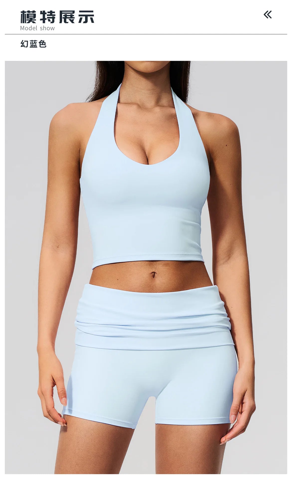2PCS Yoga Set Women V-neck Cross Neck Shock-absorbing Sports Vest Workout Pleate Flip High Waist Shorts Gym Runing Fitness Suits
