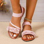 Women's SandalsNew Summer Casual Open-toed Women's Flats Fashion Floral Design Casual Comfortable Women's Sandals