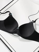 Women's Sexy One-piece Bra With Small Floral Patterns Without Steel Rings Gathered Push Ups Daily Comfortable Underwear A5033