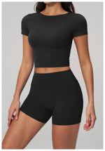 Brushed Yoga T Shirts Women Short Sleeve O Neck Slimming Sports Top Breathable Gym Running Fitness T-shirt Workout Clothes