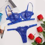 Sexy Lace Bra And Thong Set Woman Porn Fancy Sensual Luxury LingerieTransparent Underwear Exotic Sets For Women's Panty Set