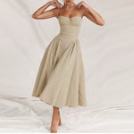 2024 Summer Sexy Spaghetti Strap Long Dresses Slim French Vintage Elegantes Style Suspender Party Dress Vestidos Robes Longues