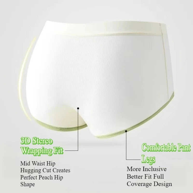 Simple Versatile Color Contrast Ladies Mid Waist Skin Friendly Panties Summer Breathable Cotton Crotch Soft Comfortable Briefs
