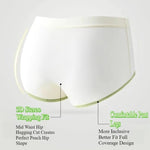 Simple Versatile Color Contrast Ladies Mid Waist Skin Friendly Panties Summer Breathable Cotton Crotch Soft Comfortable Briefs