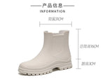 Rain Boots Women Garden Galoshes Waterproof Rubber Chelsea Boot Female Non-slip Rainshoes Fishing Water Shoes Botas Lluvia Mujer