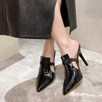 2026 New style Baotou type high-heeled shoes pointy heel 8.5CM comfortable casual wear fashion sandals Hollow sexy single shoes