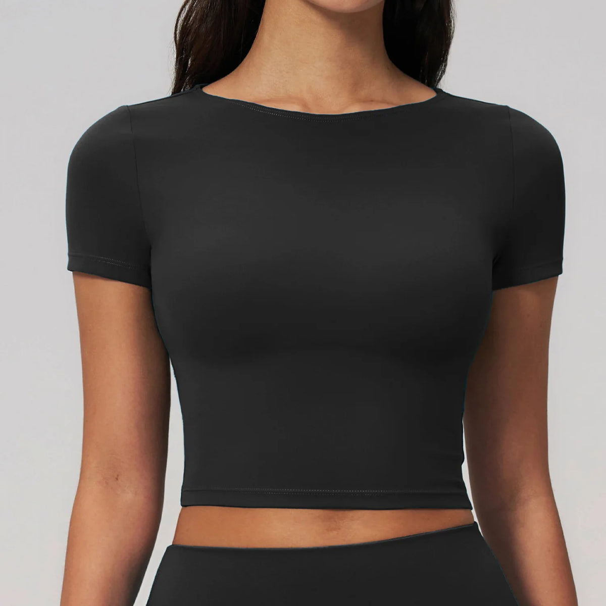 Brushed Yoga T Shirts Women Short Sleeve O Neck Slimming Sports Top Breathable Gym Running Fitness T-shirt Workout Clothes