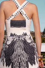 Fashion Color Bohemian Style Print Dress Women Summer New A-line Sleeveless Short Dresses Vacation Commuting Clothing Vestidos