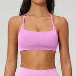 Backless Yoga Bra Woman Gym Tops Sports Bra Strap Cross Back Womens Underwear Adjustable Shoulder Strap Inner Padded Yoga Vest