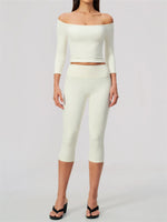 Fashion Mid Sleeve T-shirt Yoga Suits Tight Fitting Slim Sports Tops High Waist Peach Hip Mid Pants Gym Running Fitness Outfits
