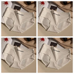 4Pcs/Set Cotton Panties Women Mid Waist Briefs Breathable Intimates Breathable Comfort Underwear M-2XL Soft Panties