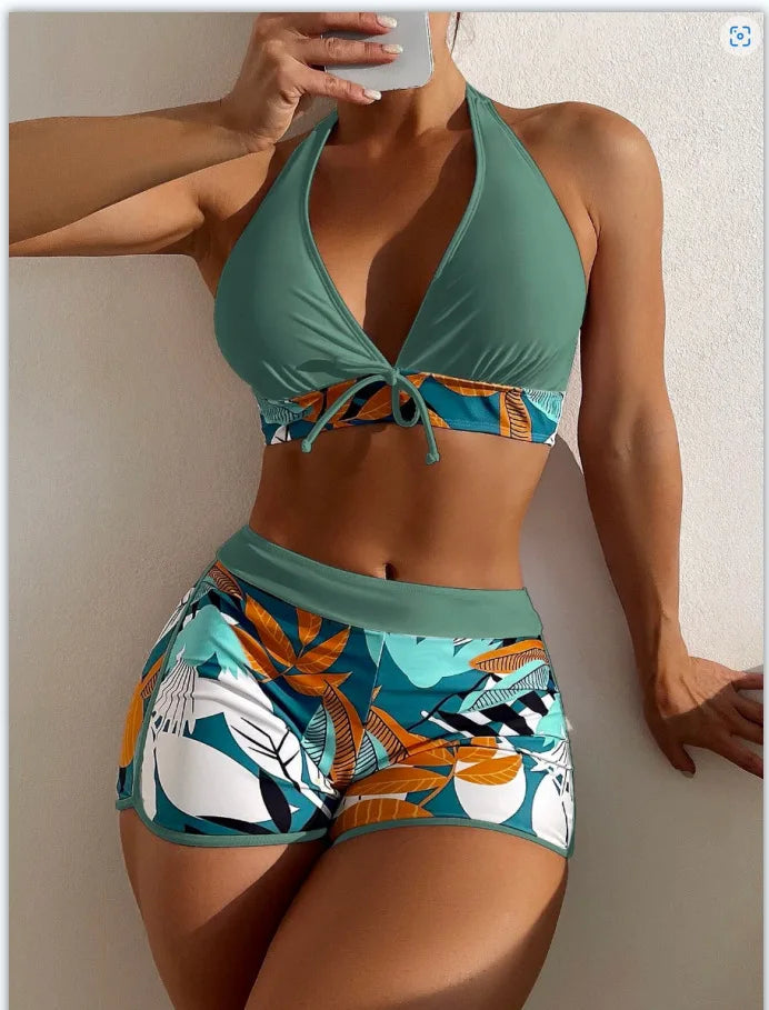 Plus Size Women's Swimsuit Tankini Boxer Bikini 3XL 4XL 5XL