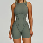 New Seamless Yoga Jumpsuits Sports Fitness Hip-lifting Backless Shorts One-piece Workout Gym Leggings Tracksuits for Women